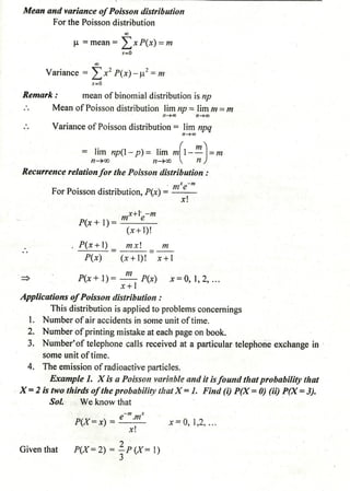 Probability distribution notes by Dr D K Madan and Dr Amit Manocha