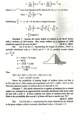 Probability distribution notes by Dr D K Madan and Dr Amit Manocha