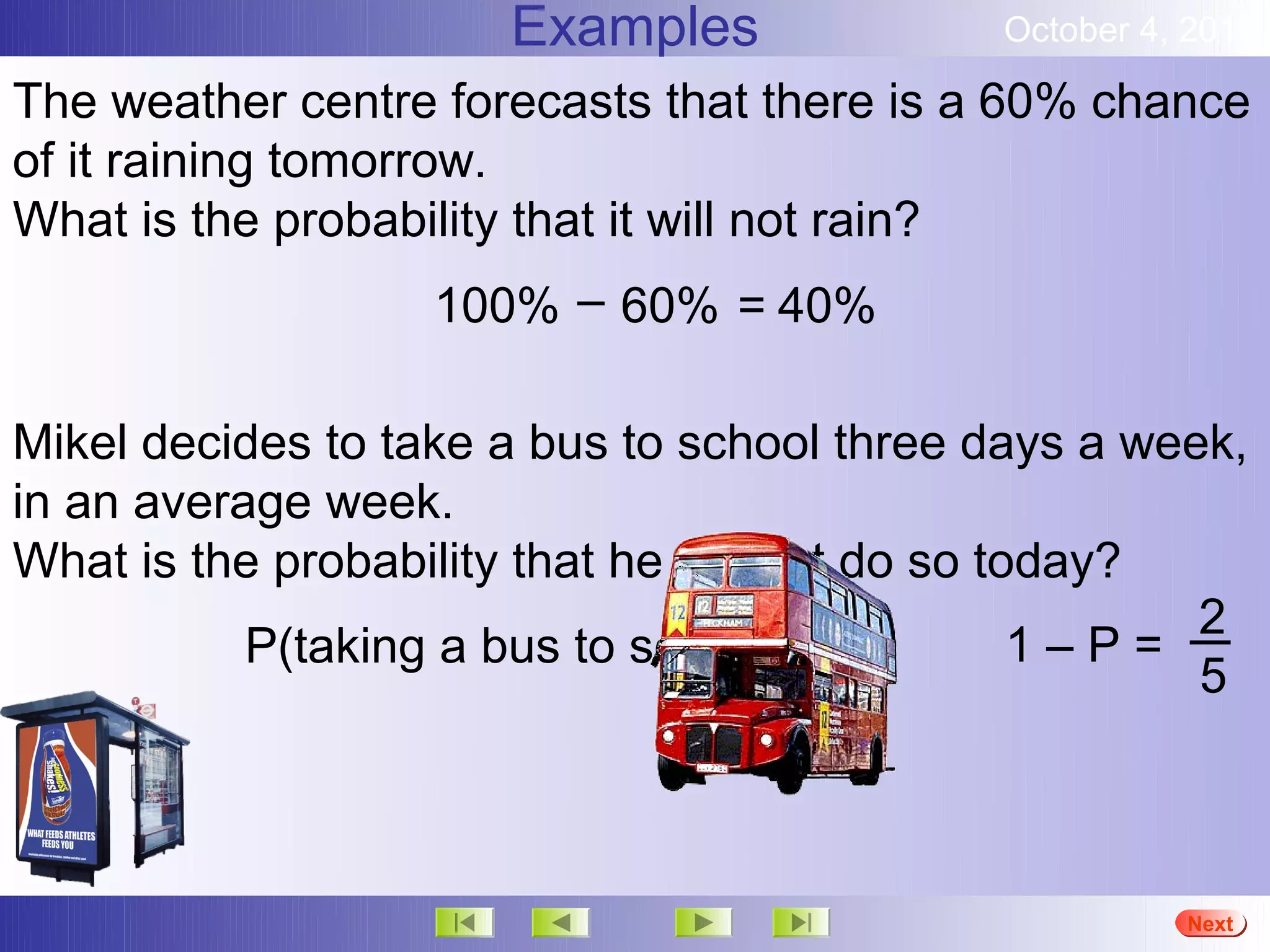 Probability not happening | PPT