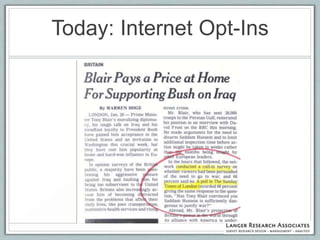 Today: Internet Opt-Ins
 