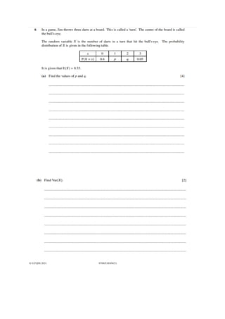 Statistics A Levels Worksheet.pdf A LEVEL PROBABILITY STATISTICS 1 QUESTIONS.pdf