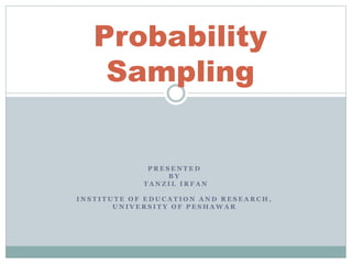 Probability sampling | PPTX
