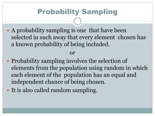 Probability Sampling Photoes Probability sampling | PPTX