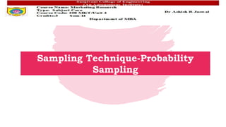 Sampling Technique-Probability
Sampling
 