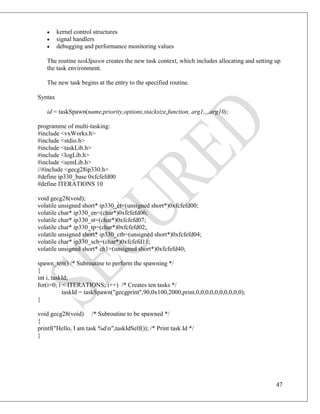 Embedded programming in RTOS VxWorks for PROFIBUS VME interface card | PDF