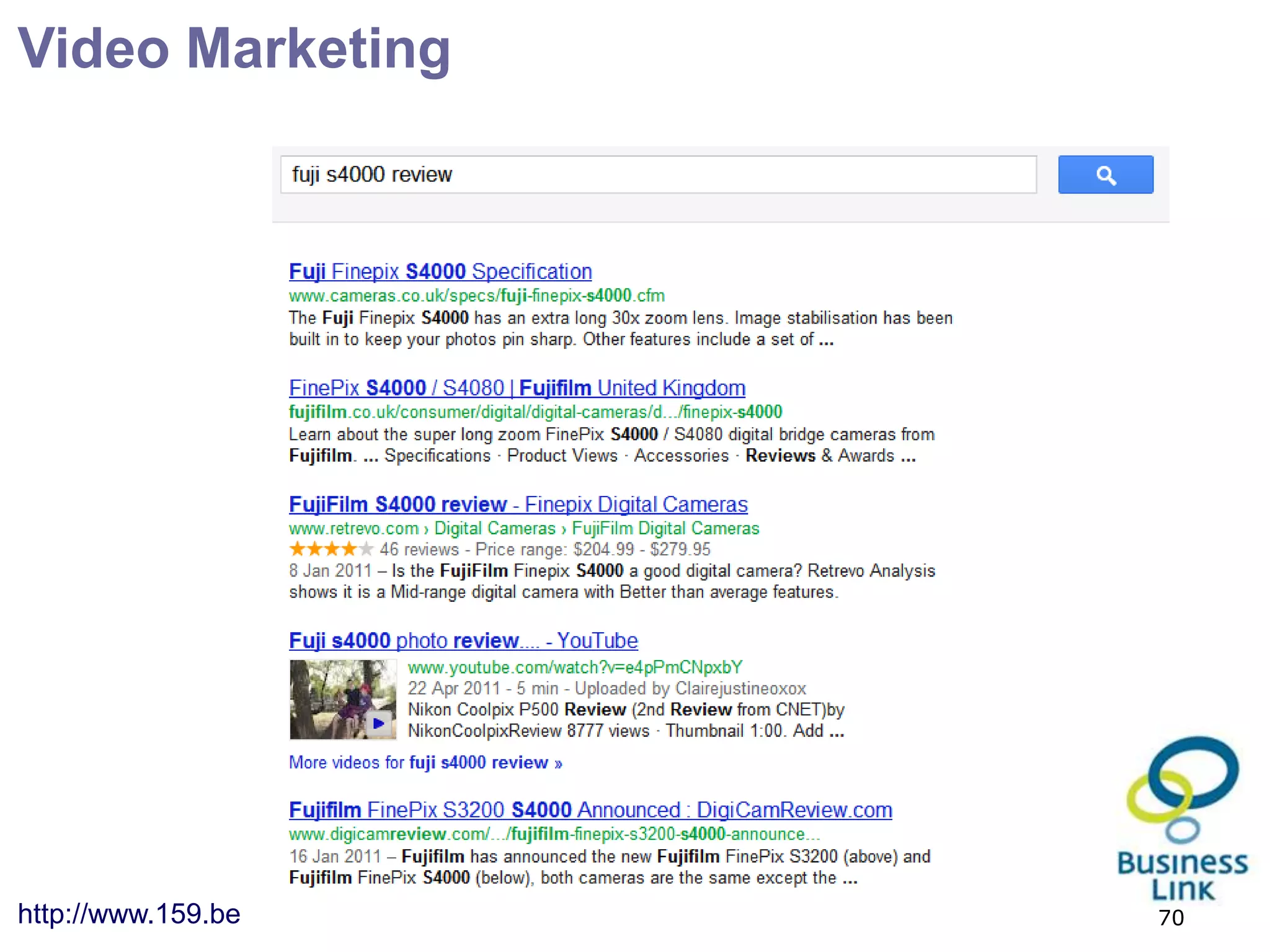 Video Marketing




http://www.159.be   70
 