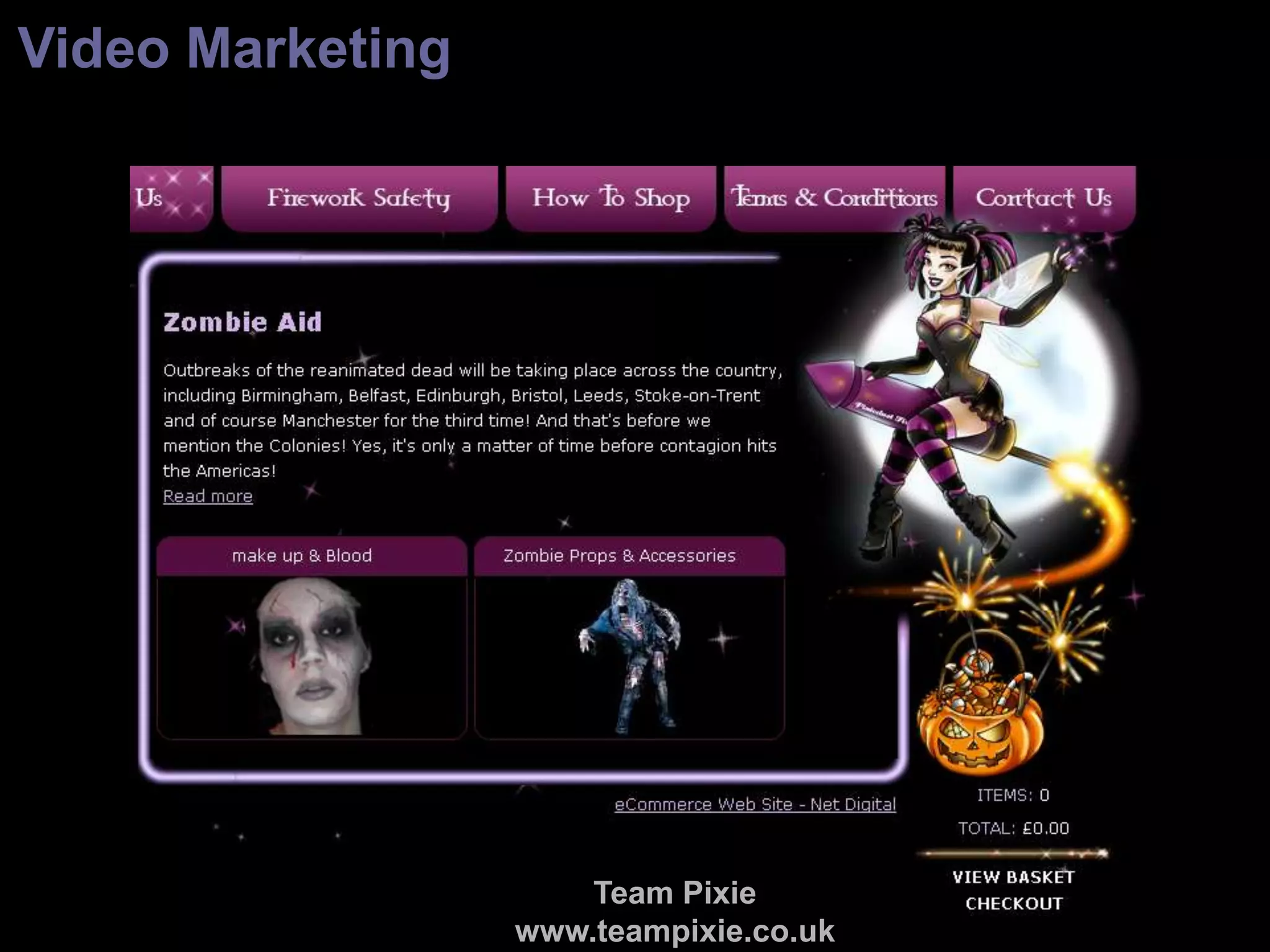 Video Marketing




                        Team Pixie
http://www.159.be                         74
                    www.teampixie.co.uk
 