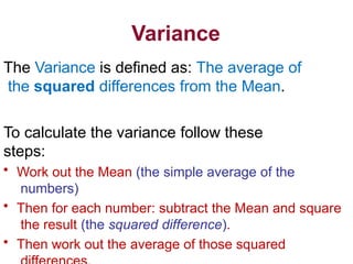 Probability Distribution, Standard D, Variance | PPTX