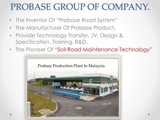 Probas Company Probase Road System (18 slides) | PPTX