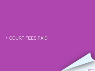 • COURT FEES PAID
 