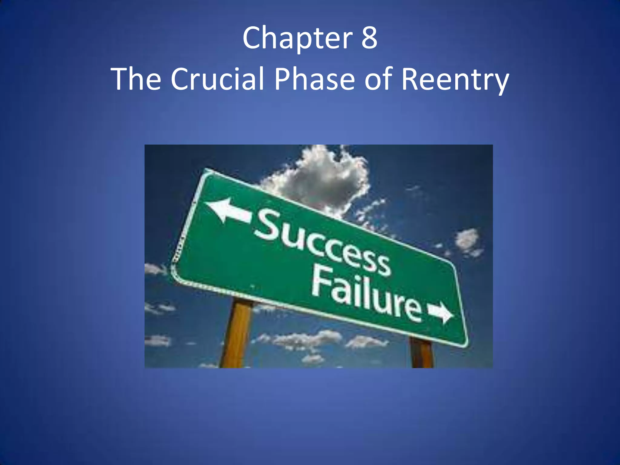 Chapter 8
The Crucial Phase of Reentry
 