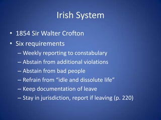 Irish System Probation and parole unit 3 | PPTX