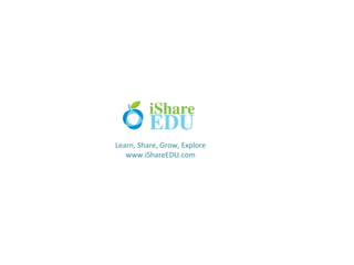 Learn, Share, Grow, Explore
   www.iShareEDU.com
 