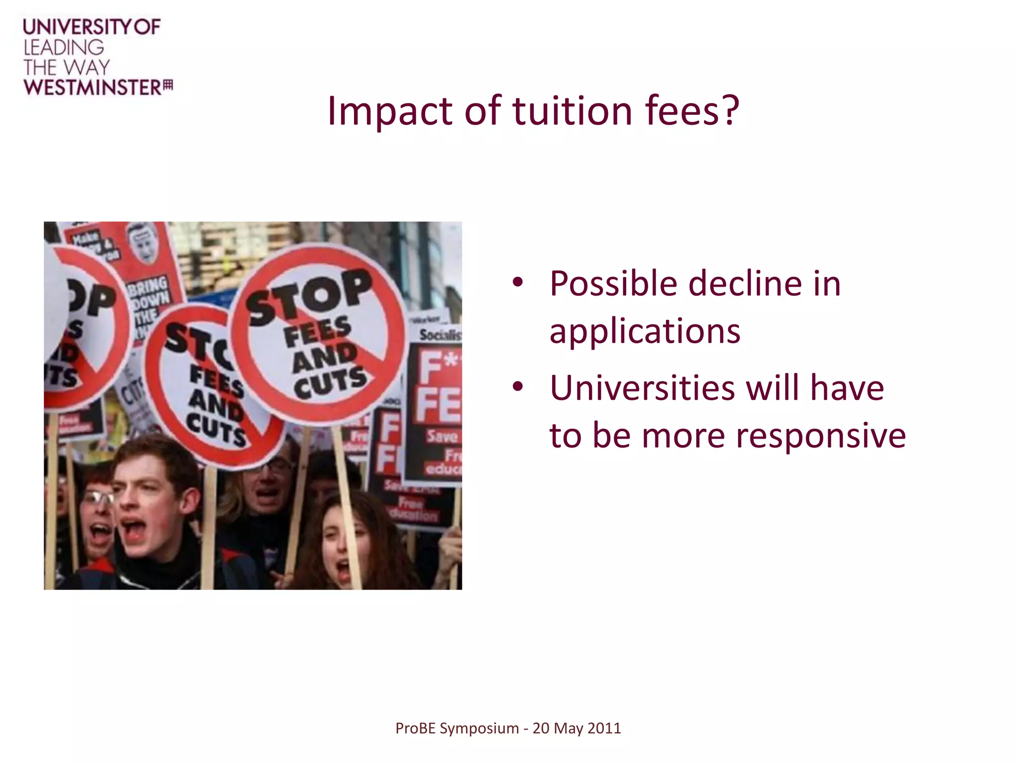 ProBE Symposium - 20 May 2011Concluding comment“As the universities continued to produce knowledge-soaked graduates who were excellent at routine but unable to exercise judgement, the professions struggled to reform themselves”Will Hughes, University of ReadingLooking back 20 years from 2023