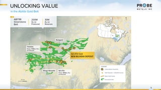UNLOCKING VALUE
in the Abitibi Gold Belt
5
ABITIBI
Greenstone
Belt
200M
Au oz
Produced
30M
Au oz
Reserves
 