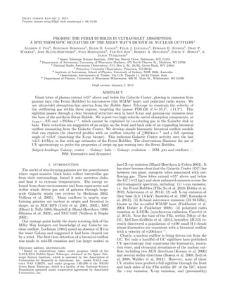 Draft version January 2, 2015
Preprint typeset using LATEX style emulateapj v. 08/13/06
PROBING THE FERMI BUBBLES IN ULTRA...
