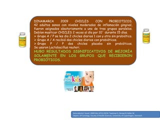 CARACTERÍSTICAS  DE  PROBIÓTICOSSeguridad totalActividad antimicrobianaCepas humanasMicroorganismos y salud: Bacterias lácticas y bifidobacteriasprobioticasJuan Miguel RodriguezGomezEditorial Complutense Sensibilidad a los antibióticosResistencia a la acidez gástrica Eficacia contrastada en ensayos clínicos
