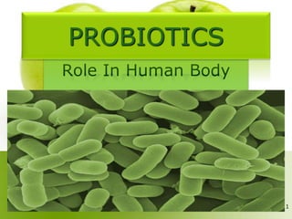 Role In Human Body
5/7/2016 1
PROBIOTICS
 