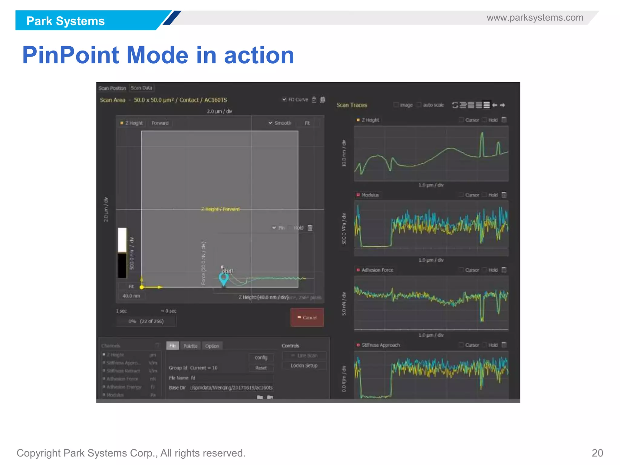 Park Systems www.parksystems.com
Copyright Park Systems Corp., All rights reserved. 20
PinPoint Mode in action
 