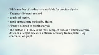 PROBIT ANALYSIS for calculating LC 50 VALUES | PPTX