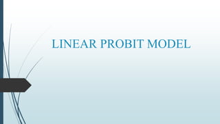 Probit model | PPTX | Elections | Politics
