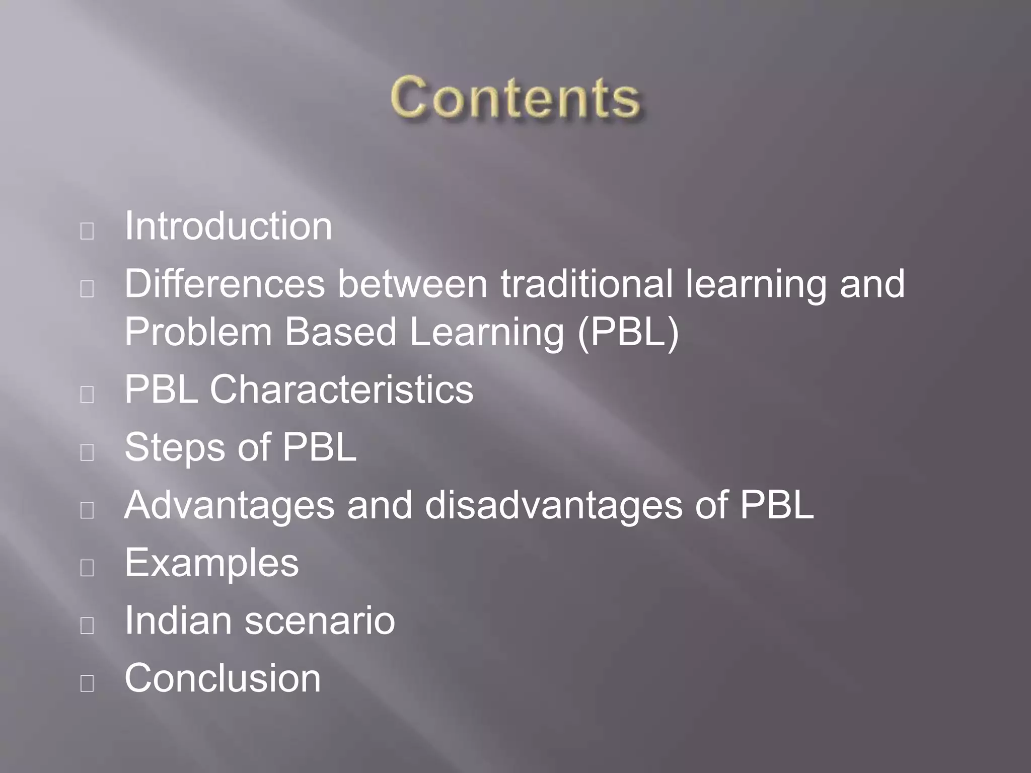 Problem based learning | PPTX