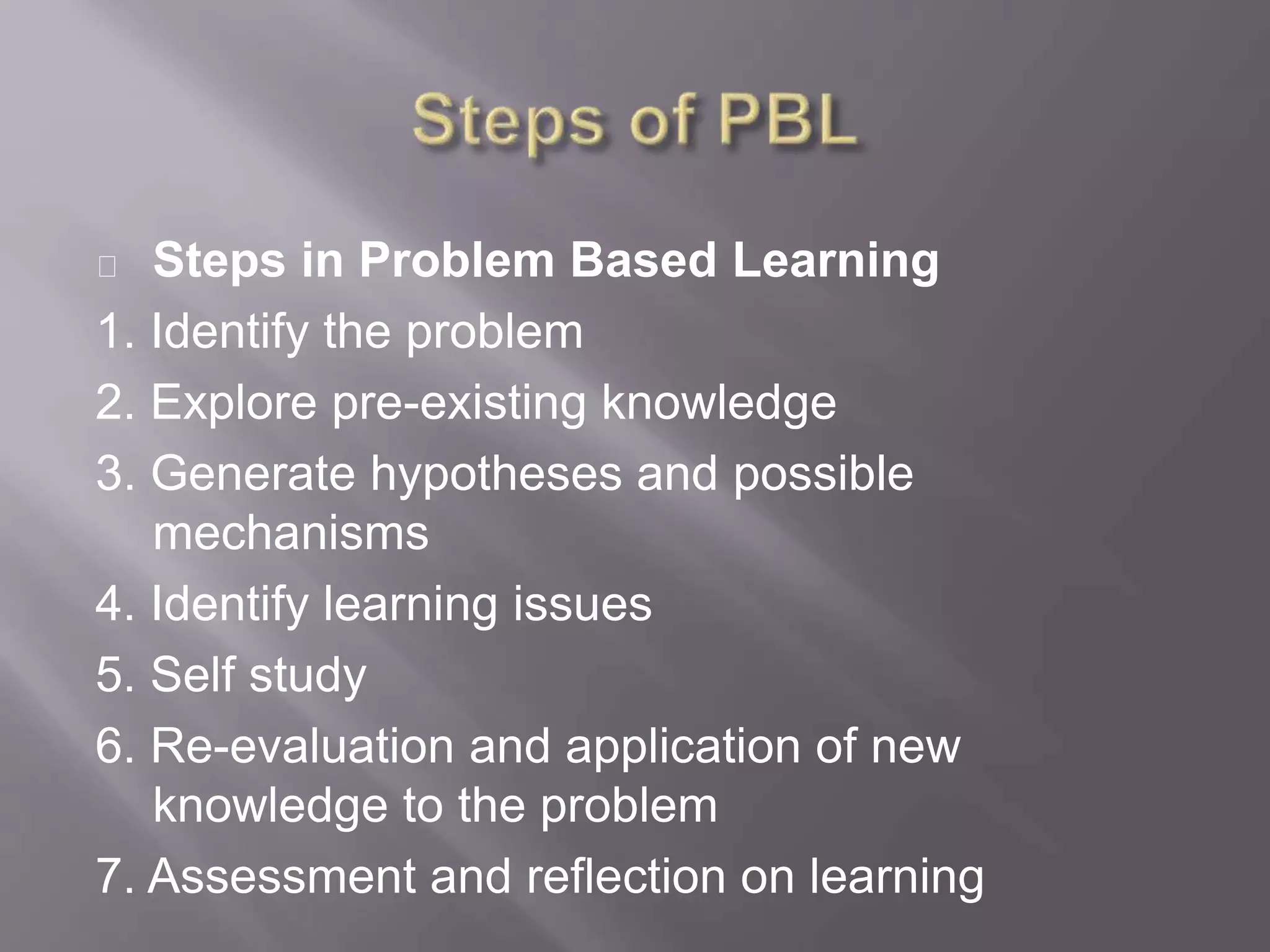 Problem based learning | PPTX