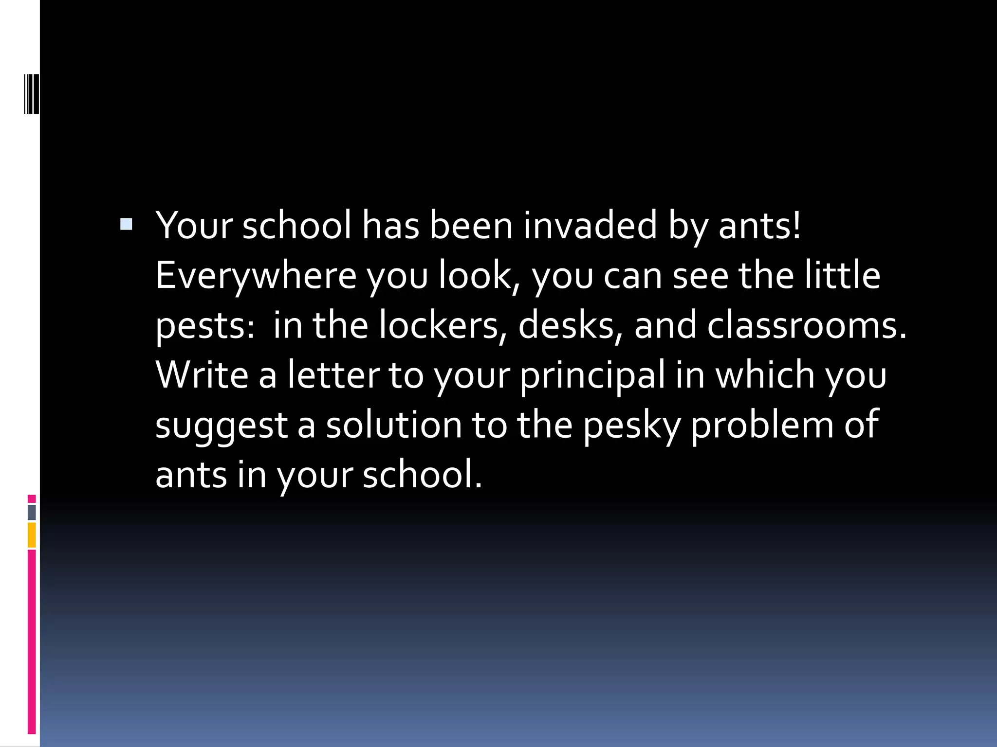 Problem solution-writing-prompts | PPTX | Education