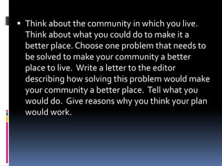 Problem solution-writing-prompts | PPTX