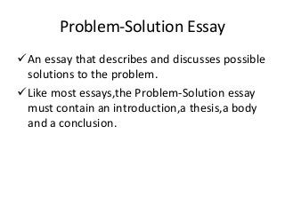 problem solution essay slideshare