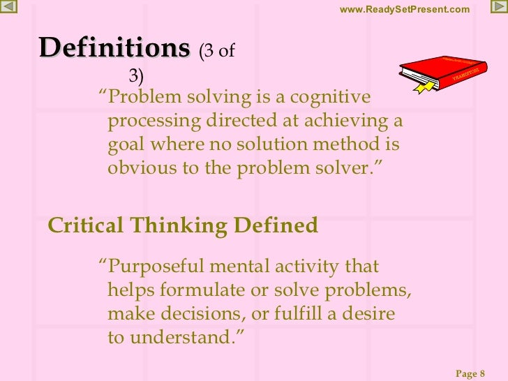 Strategies for Critical Thinking & Problem Solving