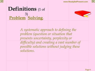 Problem solving-powerpoint1658 | PPT | Education