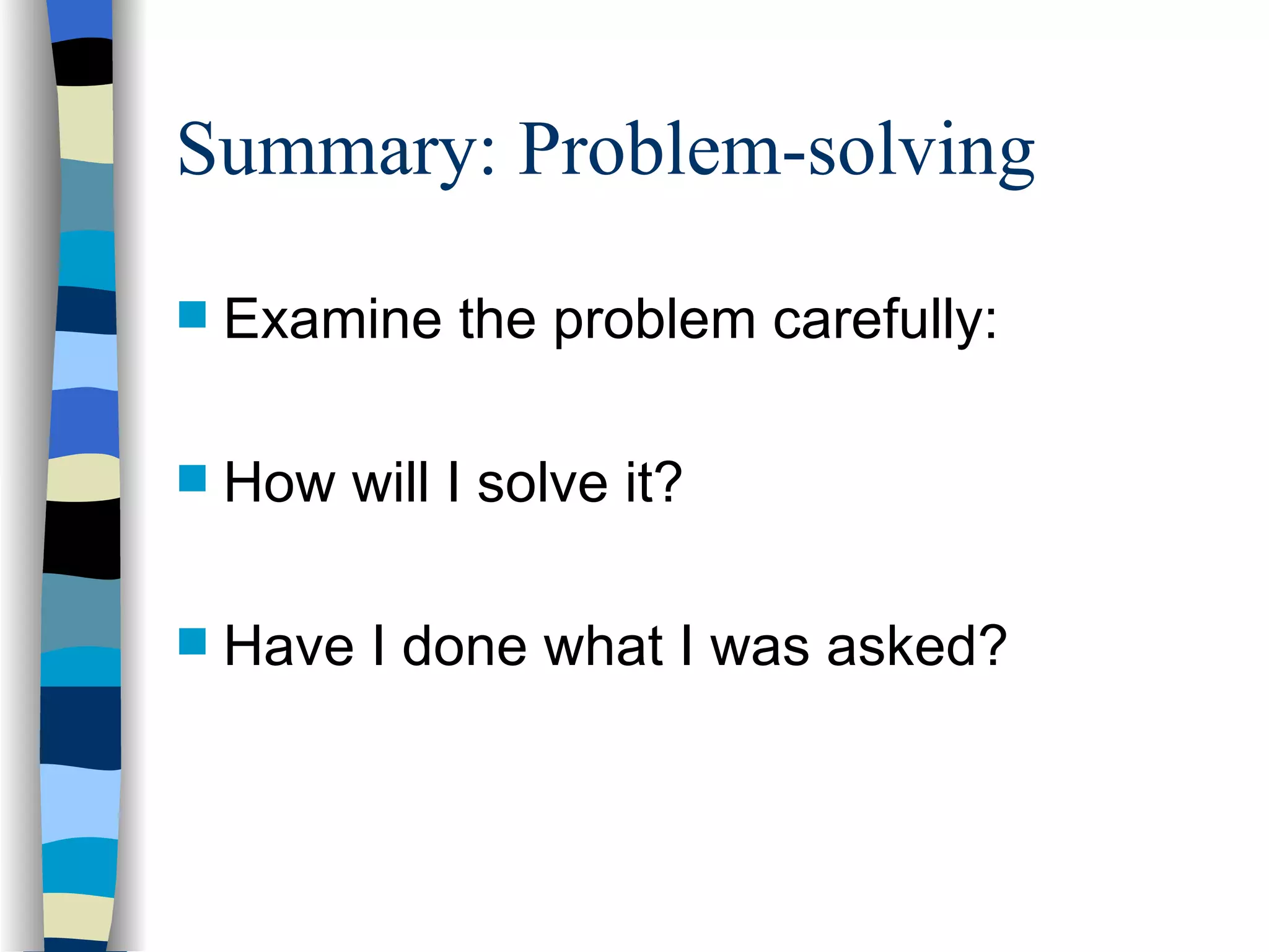 Problem solving presentation for pupils 3rd-6th | PPT