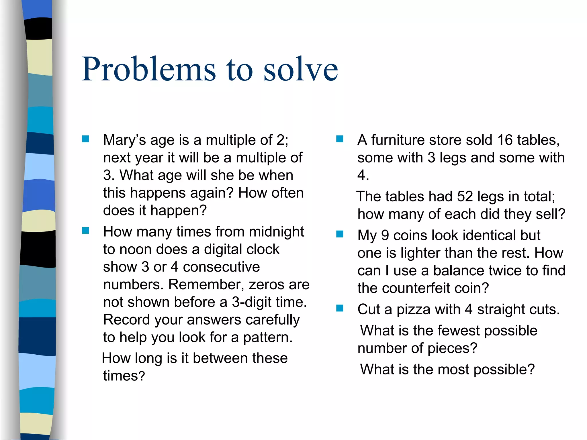 Problem solving presentation for pupils 3rd-6th | PPT