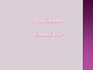 Ponchado Cable UTP 