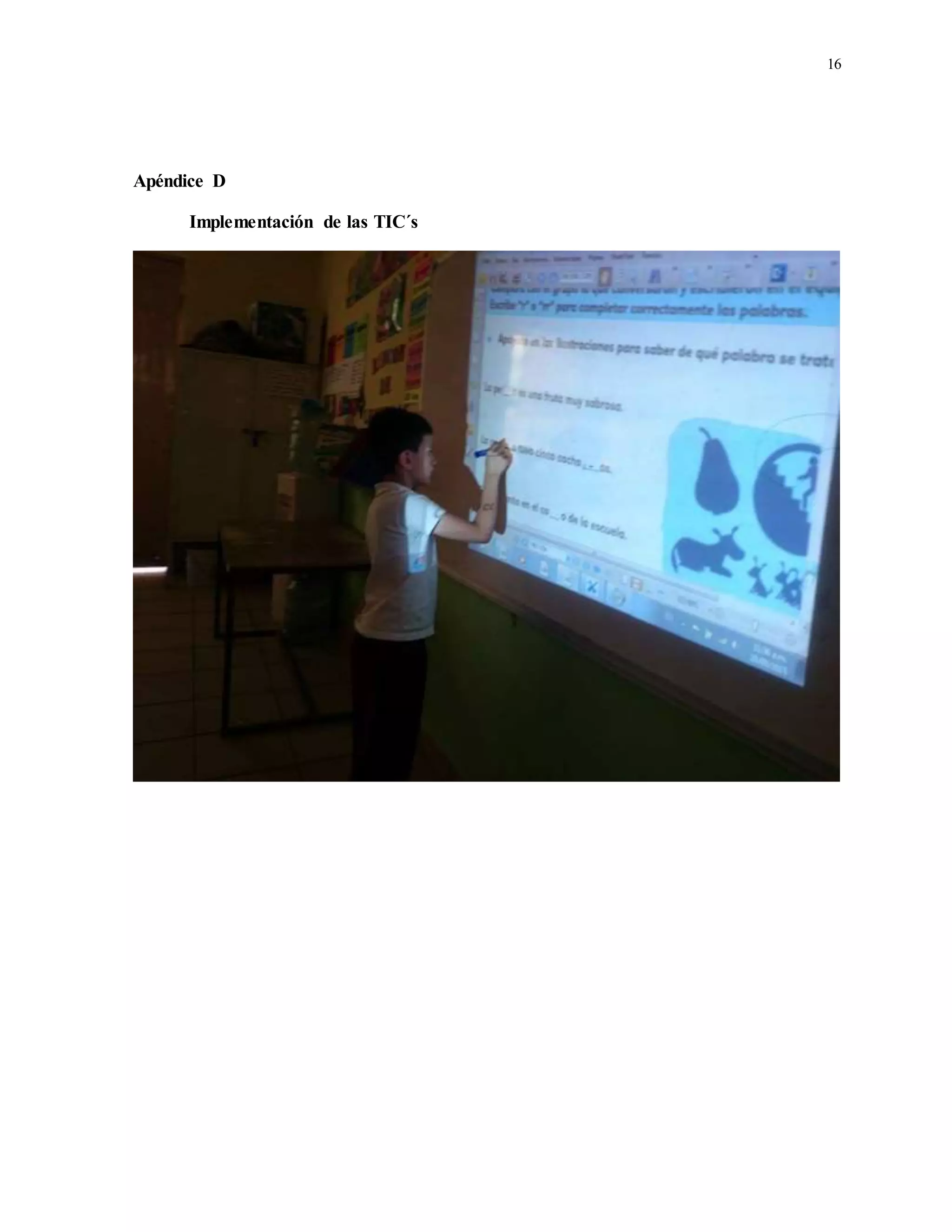 16
Apéndice D
Implementación de las TIC´s
 