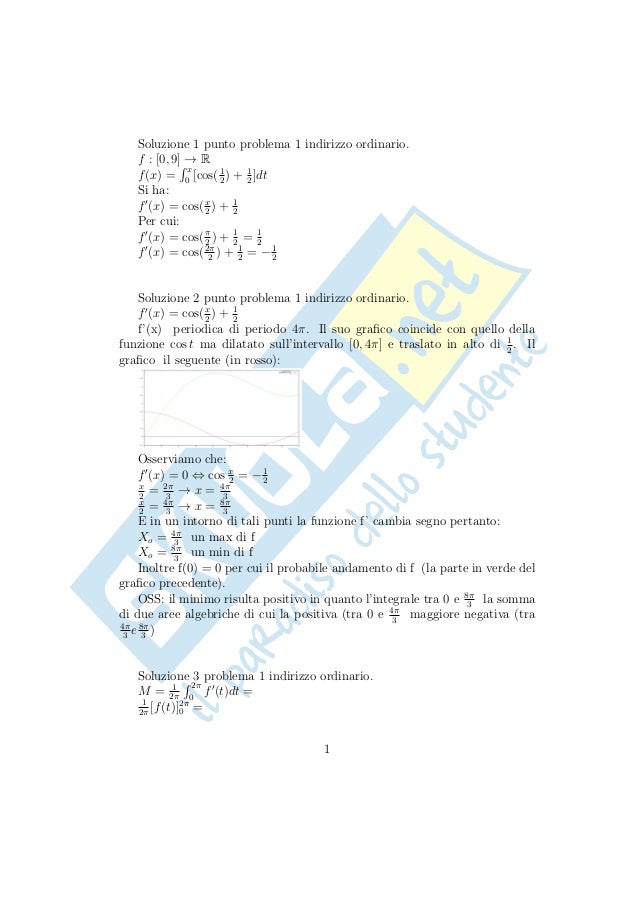 Problema 1 Indirizzo Ordinario