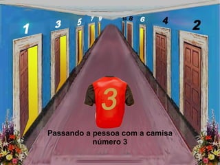 Passando a pessoa com a camisa número 3 