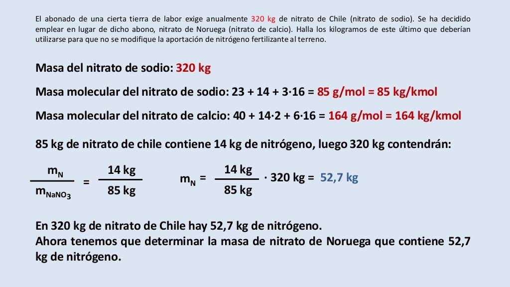 Masa De Nitrogeno