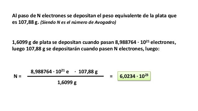 Problema de determinación del número de avogadro