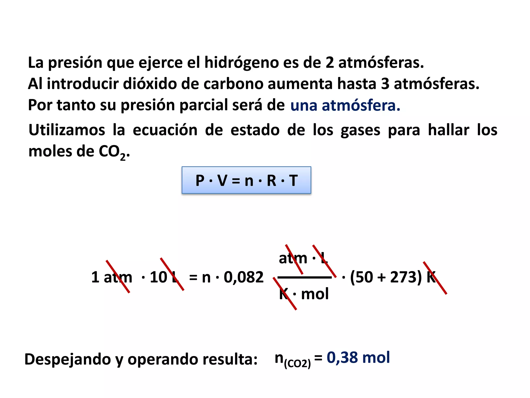 Problema de gases mezcla de h2 y co2 | PPTX