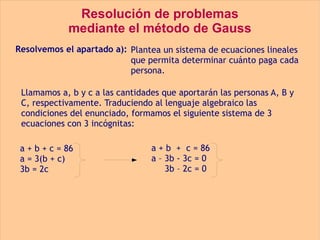 Me To Do Gauss Problema metodo Gauss | ODP