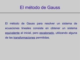 Me To Do Gauss Problema metodo gauss | ODP