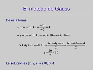 Me To Do Gauss Problema metodo gauss | ODP