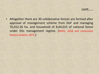 Problem and prospects on collaborative forest management in nepal | PPTX