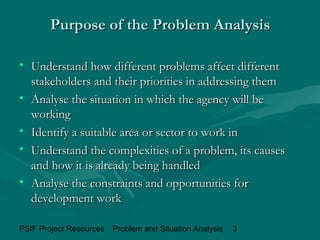 Problem and situation analysis | PPT