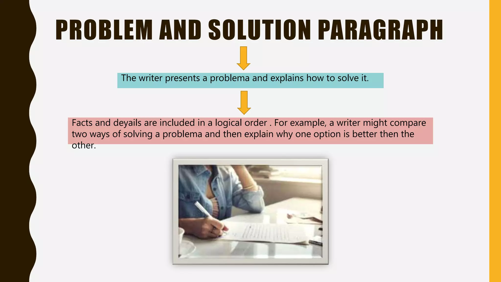 Problem and solution paragraph ppt