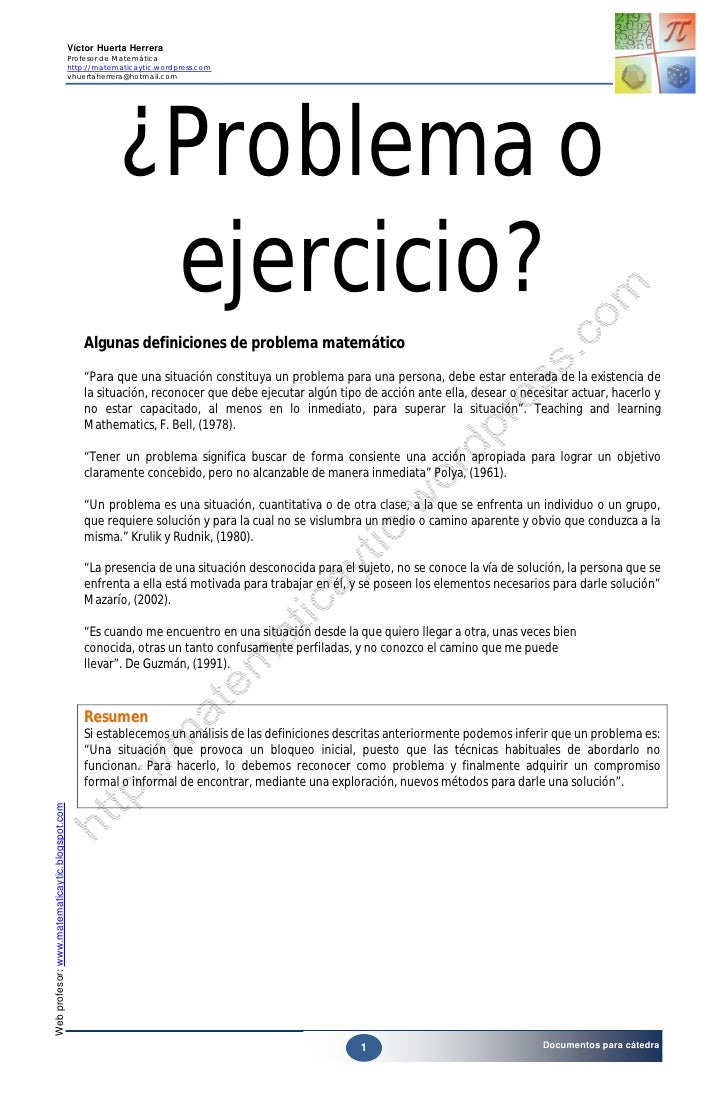 Problema O Ejercicio
