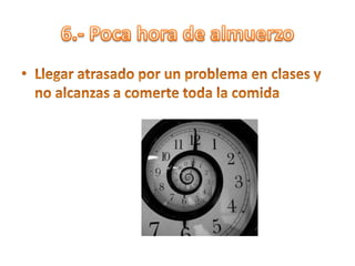 Problemas con la colacion