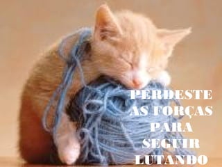 PERDESTE
AS FORÇAS
PARA
SEGUIR
LUTANDO